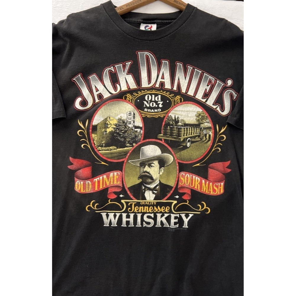 Vintage 90's Jack Daniels 1991 Whiskey Sour Mash Single Stitch T Shirt XL Black - Picture 9 of 14